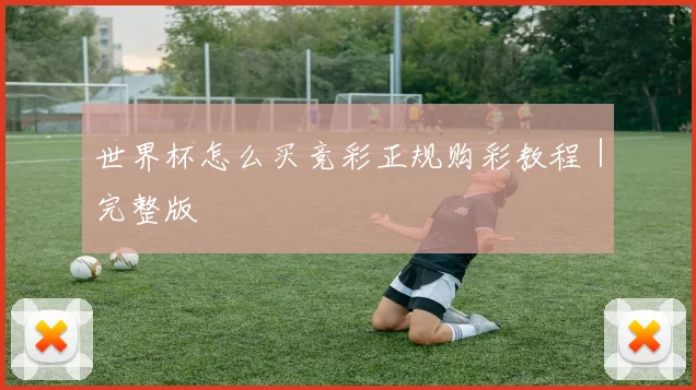 世界杯怎么买竞彩正规购彩教程｜完整版